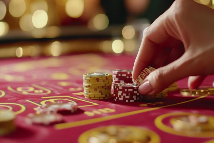 Baccarat betting interface on wisbet